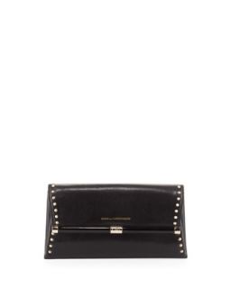 440 Studded Envelope Clutch Bag, Black   Diane von Furstenberg