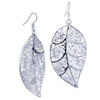 Pugster Leaf Vintage Earrings 925 Dangle Sterling Silver Dangle Earrings For Women Jewelry