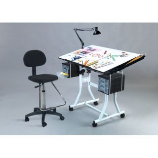 Martin Universal Design Weber Creation Station Melamine Drafting Table with H