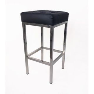 Control Brand The Florence Tufted Vinyl Barstool FHK2BLACK/FHK2WHITE Color B