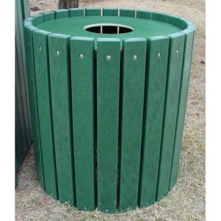 Frog Furnishings 32 Gallon Recycled Plastic Standard Round Receptacle PB32R F