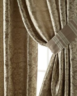 Two 52W x 84L Damask Curtains