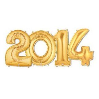 Jumbo 34" Gold 2014 Number Graduation New Year Balloon 