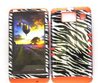 Case For Motorola Droid RAZR MAXX HD XT926 Hard Red Skin+Transparent Zebra Snap Cell Phones & Accessories