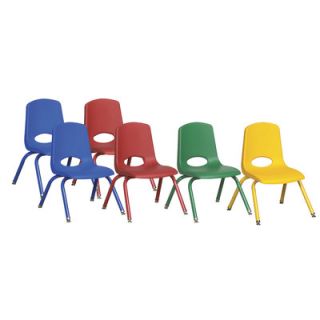 ECR4Kids 12 Plastic Stack Chair with Matching Painted Legs (Set of 6) ELR 15