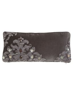 Velvet Pillow with Beadwork, 10 x 22   Upstairs by Dransfield and Ross