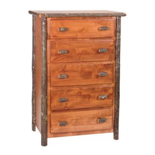 Fireside Lodge Hickory 5 Drawer Chest 8203 Finish Traditional with Premium D