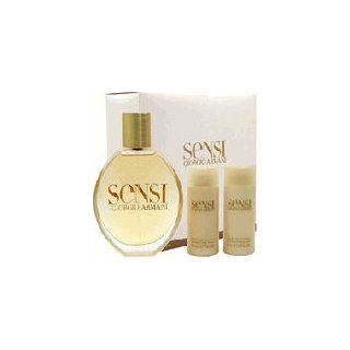 Sensi by Giorgio Armani for Women 3 Piece Set Includes 3.4 oz Eau de Parfum Spray + 1.7 oz Body Lotion + 1.7 oz Shower Gel  Fragrance Sets  Beauty