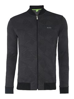 Hugo Boss Zip up aztec two pocket sweatshirt Black