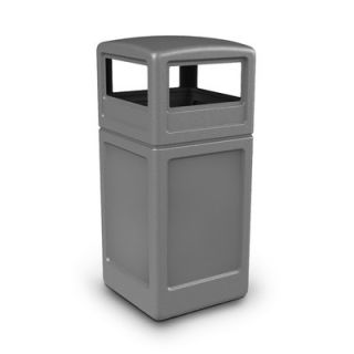 Commercial Zone 42 Gallon Square Waste Container with Dome Lid 73290 Color Gray