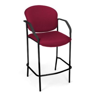 OFM Café Height Chair with Arms 404 C 80 Fabric Color Wine