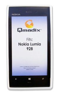 Qmadix FGNK928WH FlexGel Skin for Nokia Lumia 928   Retail Packaging   White Cell Phones & Accessories