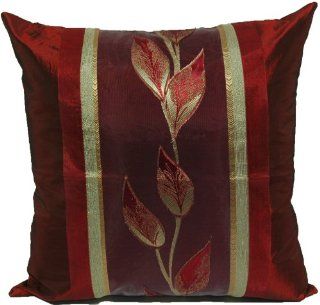 ElleWeiDeco Decorative Darkred Leaf Throw Pillow Cover   Dark Red Throw Pillows