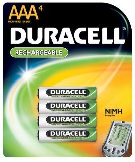 Duracell Rechargeable AAA NiMH Batteries, MIGNON/HR03/DC2400 (4 Batteries) Health & Personal Care