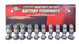 Road Power 903 10 Top Post Battery Terminal, 10 Pack, Chrome, 6 and 12 Volt Automotive