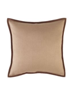 Basketweave Pillow with Suede Piping, 18Sq.   Ralph Lauren