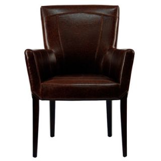 Safavieh Ken Leather Chair HUD8201B Finish Distressed Brown