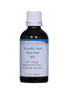 (2 oz / 60 ml) GLYCOLIC Acid 70% Skin Chemical Peel   Unbuffered   Alpha Hydroxy (AHA) For Acne, Oily Skin, Wrinkles, Blackheads, Large Pores & More (from Skin Beauty Solutions) Health & Personal Care