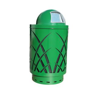 Witt Covington Sawgrass Laser Cut Metal Waste Receptacle with Dome Top Push D