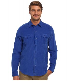 Mavi Jeans Velvet Shirt Mens Long Sleeve Button Up (Blue)