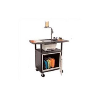 Luxor Stand Up Overhead Projector Cart with Cabinet OHT40C Color Black