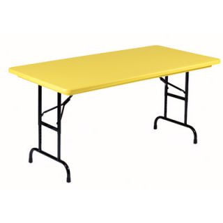 Correll, Inc. 48 Rectangular Folding Table RA2448 Color Yellow