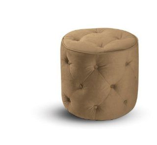 Shop Curves Tufted Round Ottoman (Coffee Velvet) (17"H x 17"W x 17"D) at the  Furniture Store. Find the latest styles with the lowest prices from Office Star