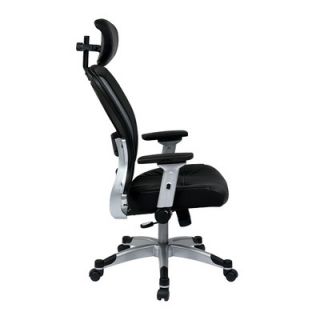 Office Star Space 22.5 Eco Leather Seat Chair with Headrest 327 E36C61F6HL