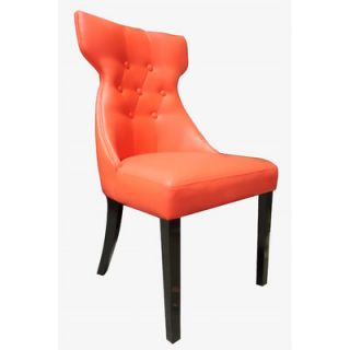 NOYA USA Parsons Chair FX500 Finish Black, Color Orange