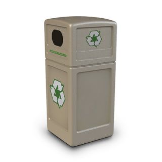 Commercial Zone Recycling Container 74610 Color Beige, Capacity 42 gallon