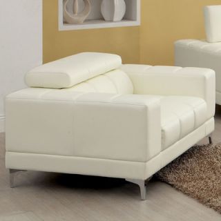 Hokku Designs Derrikke Plush Chair IDF 6623 Color White