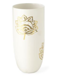 Tall Gold Floral Vase   AERIN