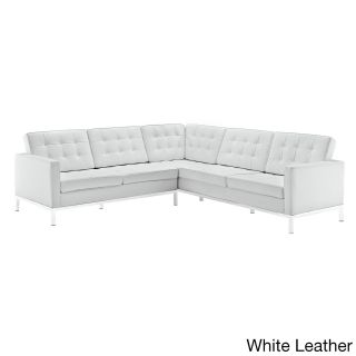 Leather L shaped Sectional Sofa