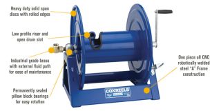 Coxreels Pressure Washer Hose Reel Holds up to 300 Feet of Hose, Model# 1125-4-200-BEXX  Pressure Washer Hose Reels