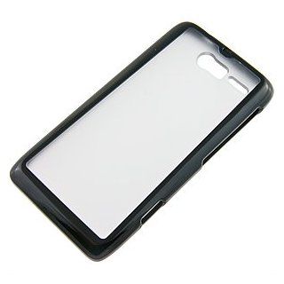 Hybrid TPU Skin Cover for Motorola DROID RAZR M XT907, Black/Clear Cell Phones & Accessories