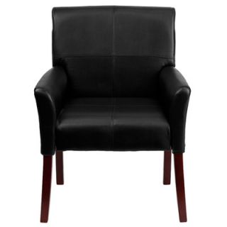 FlashFurniture Reception Chair with Mahogany Legs BT353BKLEA / BT353BY Leathe