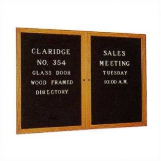 Claridge Products No. 3054 Wood Framed Glass Door Directory 3054XVF