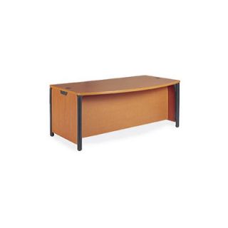 Virco Plateau Office 60 W Bow Front Executive Desk PTD3660BF Leg Color Char