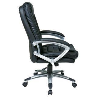 Office Star 25 Back Leather Executive Chair ECH69608 EC6 Seat / Arm and Base