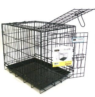 YML 24 Inch 2 Door Heavy Duty Dog Crate, Black  Pet Crates 