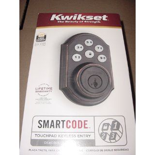 Kwikset 910 Z Wave SmartCode Electronic Deadbolt featuring SmartKey in Venetian Bronze   Door Dead Bolts  