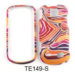 Samsung Intercept M910 (Moment 2) Red/Orange/Purple Zebra Print Hard Case/Cover/Faceplate/Snap On/Housing/Protector Cell Phones & Accessories