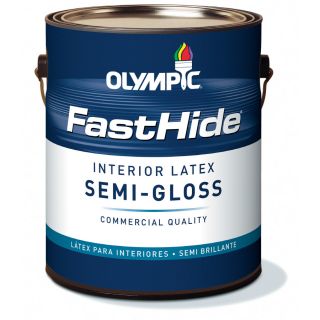 FastHide 1 Gallon Interior Semi Gloss White Latex Base Paint