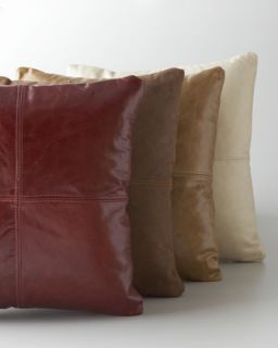 Tan Leather Pillow   Massoud