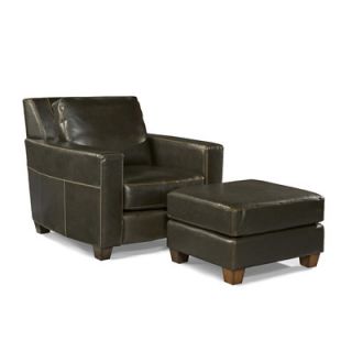 Palatial Furniture Marin Leather Arm Chair and Ottoman 6703