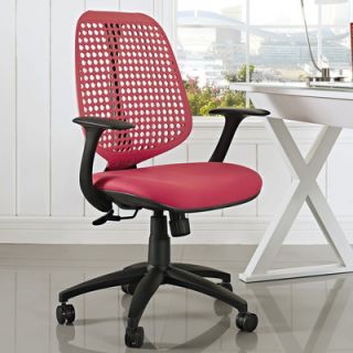 Modway Reverb Mid Back Office Chair with Arms EEI 1174 Color Red