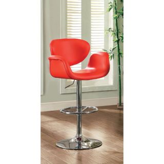 Hokku Designs Ruperte 24.5 Adjustable Swivel Bar Stool IDF BR6918 Color Red