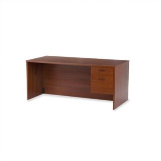 Virco 66 W Single Pedestal Executive Desk with Wood Grain Laminate Surface 5