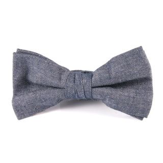 Dibi Dark Blue Linen Pre Tie Bow Tie