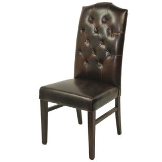MOTI Furniture True Leather Tufted High Back Side Chair 94011033